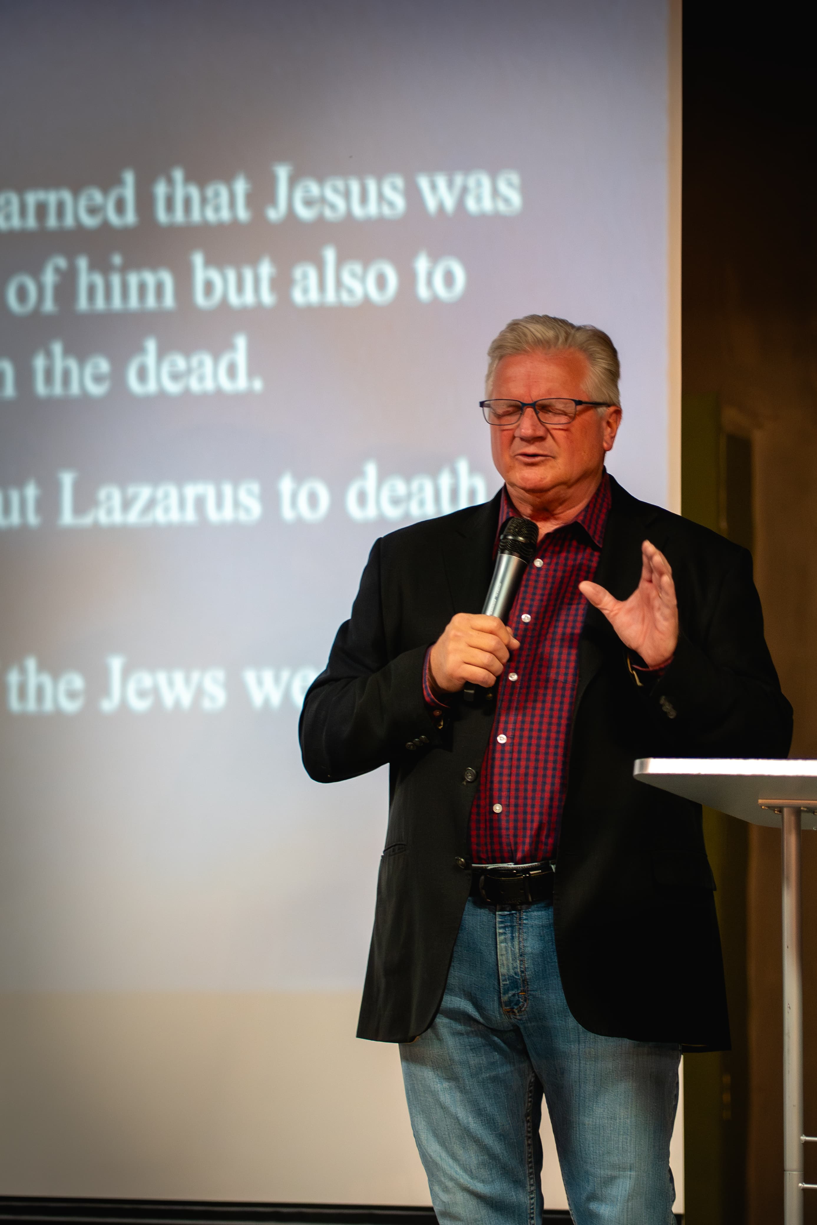 Pastor Brian preaching